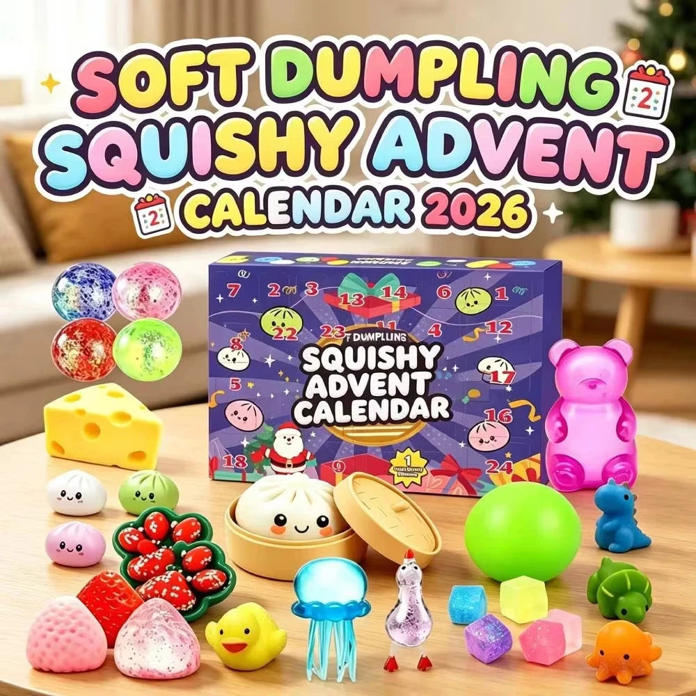 Christmas Dumpling Squishy Advent Calendar – 24 Soft Mystery Surprise Toys
