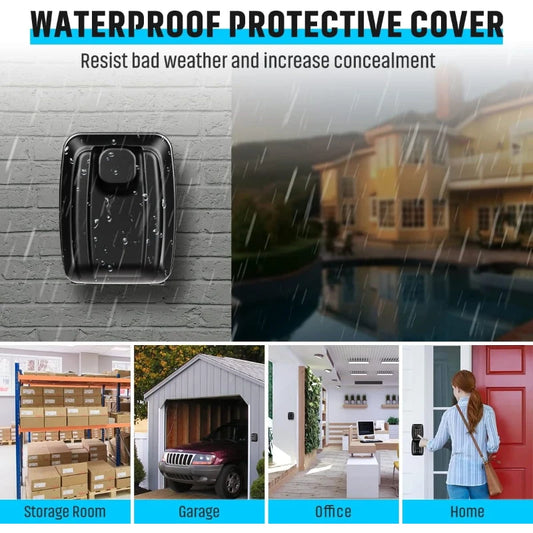 Wall Mount Outdoor Key Lock Box Waterproof 12 Digit Resettable Code Security Key Safe Storage Box for Home Office Garage