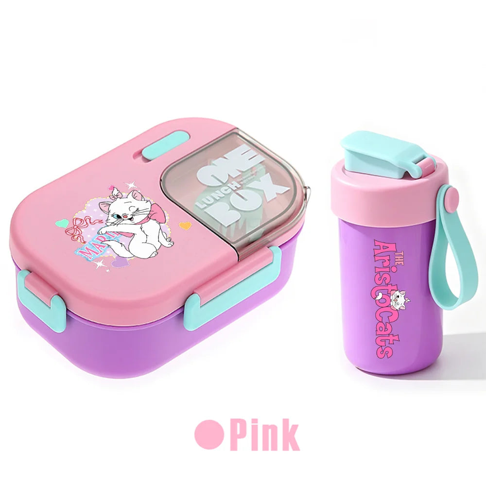 for The AristoCats Seasoning Box Water Cup Set Tableware Water Bottle Lunch Bento Box Vivid Colors Birthday Gifts
