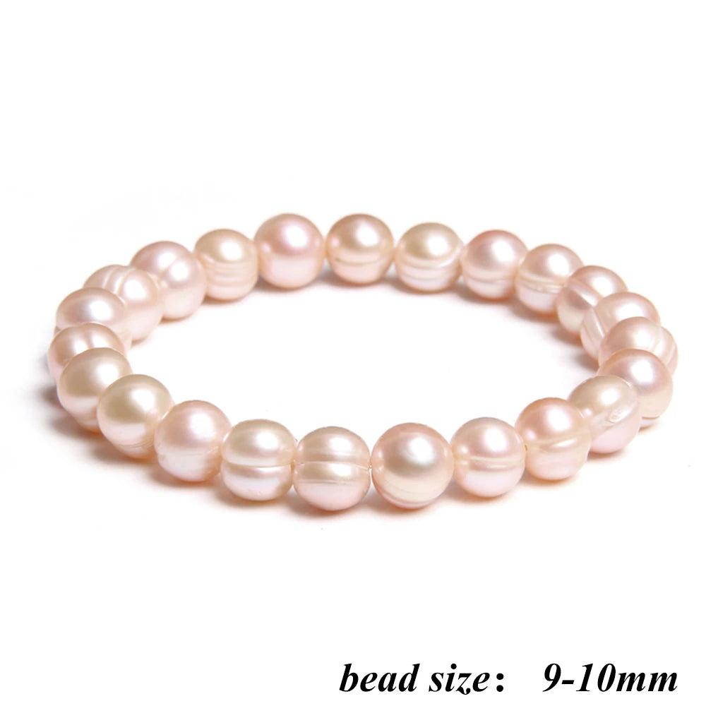 2024 New Natural Freshwater Pearl Stretch Bracelet Elegant Retro Female Pearl Bracelet High Quality Jewelry Gift For Women