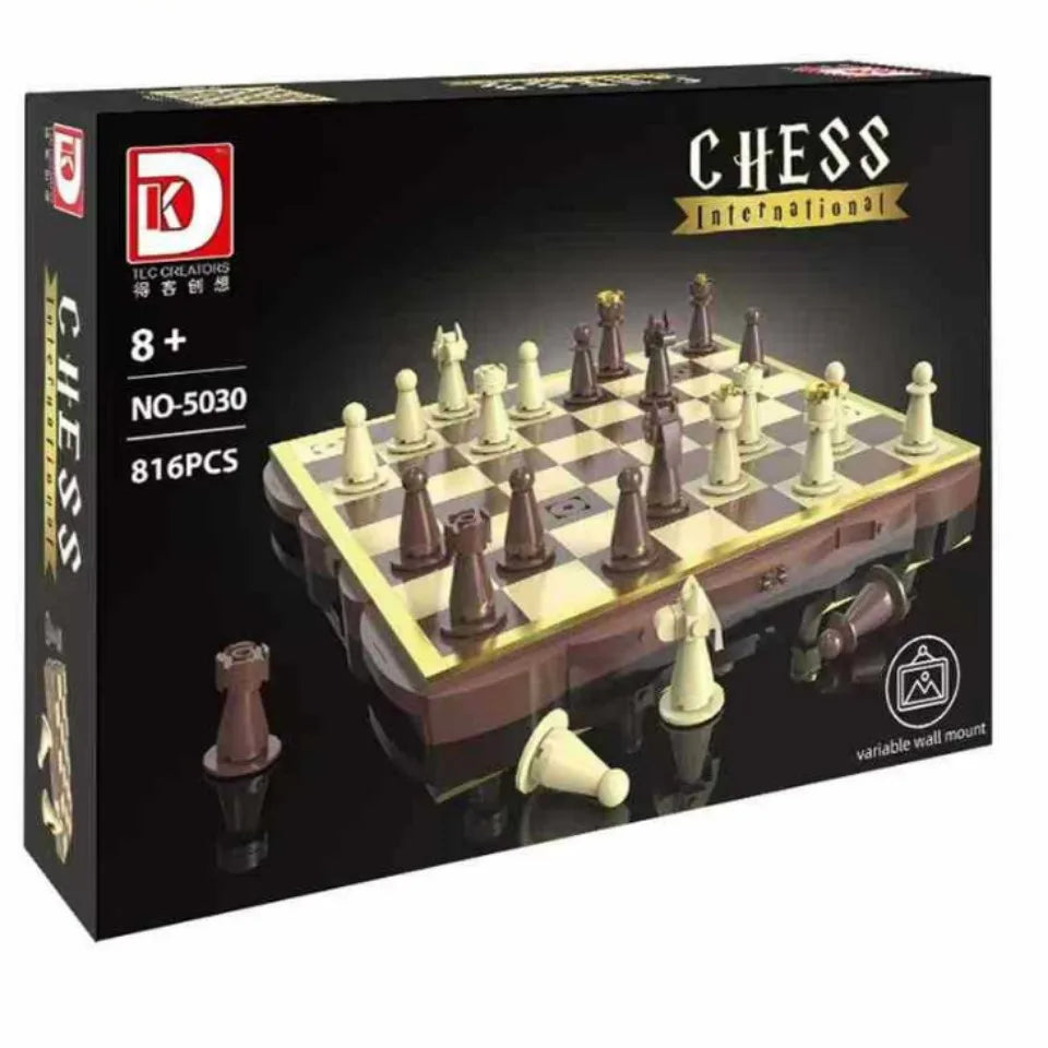 Deke 5030 Chess Puzzle Building Blocks - Foldable Wall Art with Educational STEM Toy
