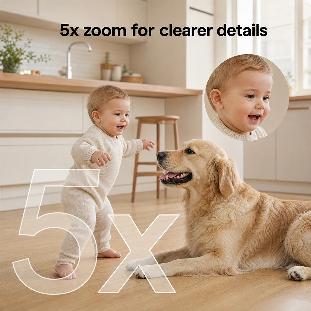 Jooan 5MP 5G Smart WiFi IP Camera Surveillance Camera Automatic Tracking Indoor Wireless Security Home CCTV Baby Monitor