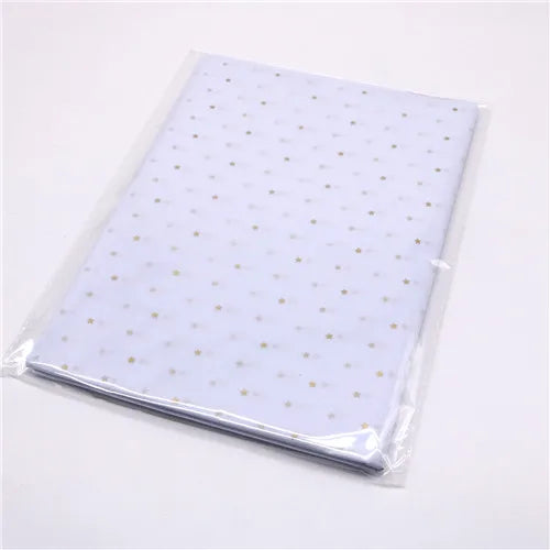 10pcs Gold Tissue Paper DIY Gift Wrapping Paper  Handmade Craft  Leopard Star Pattern  Floral Packaging Material Arts Supplies