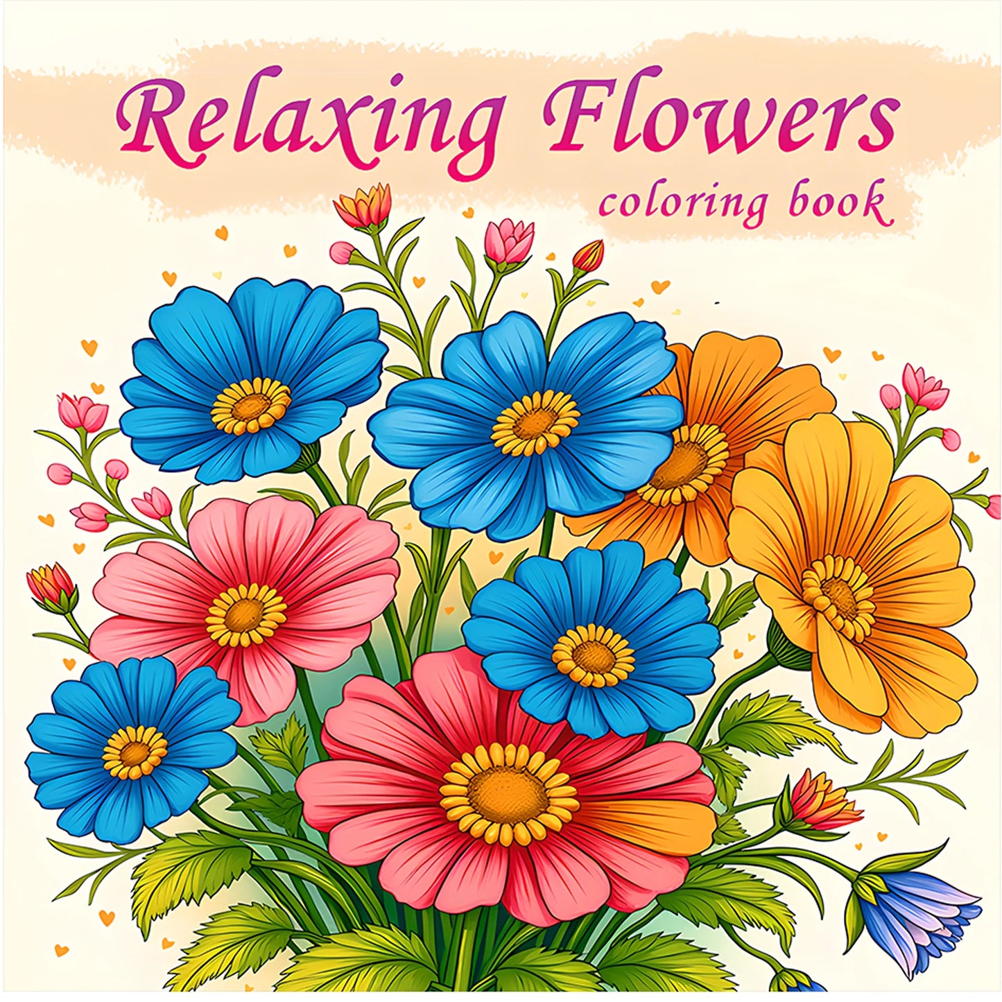 Relaxing Flowers Coloring Book for Adult Relieve Stress Kill Time DIY Painting Drawing Book Painting Kids Educational Toys