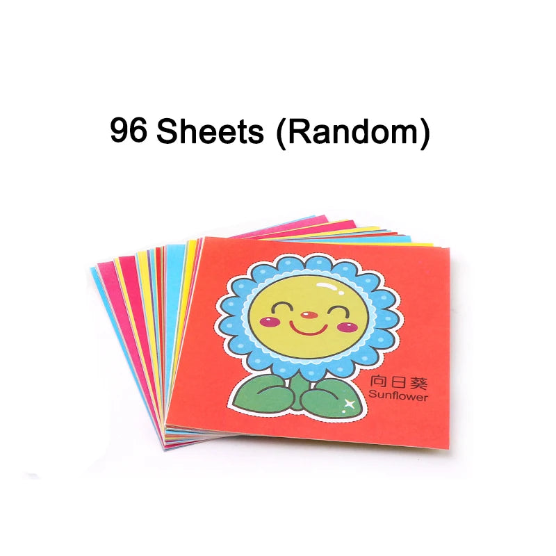 96 Sheets Paper-Cut Set Paper Cutting Scissor Skills Activity Cutting Book Kids DIY Crafts Toys Kits with Child-Safe Scissors