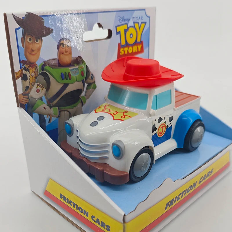 5 Styles Toy Story Cartoon Buzz Lightyear Woody Jessie Rex Alien Model Inertial Pull-back Free Wheel Car Toys For Kids Boy Gifts