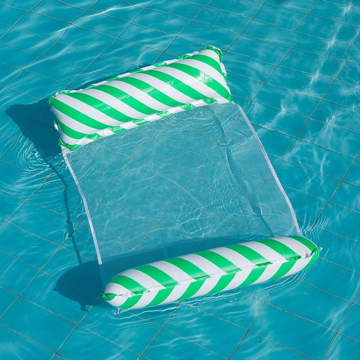 Summer Foldable Water Hammock Swimming Pool Inflatable Air Mattress for Swimming Beach Lounger Floating Sleeping Bed Chair