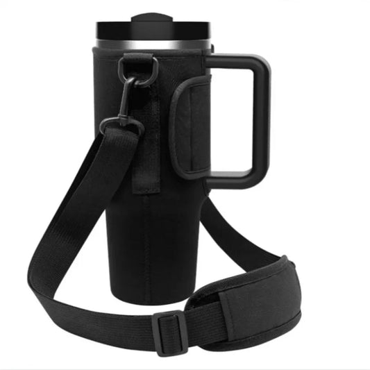 1PC Water Bottle Carrier Bag for Large Capacity Tumbler Cup with Handle Water Bottle Cup Sleeve with Adjustable Shoulder Strap
