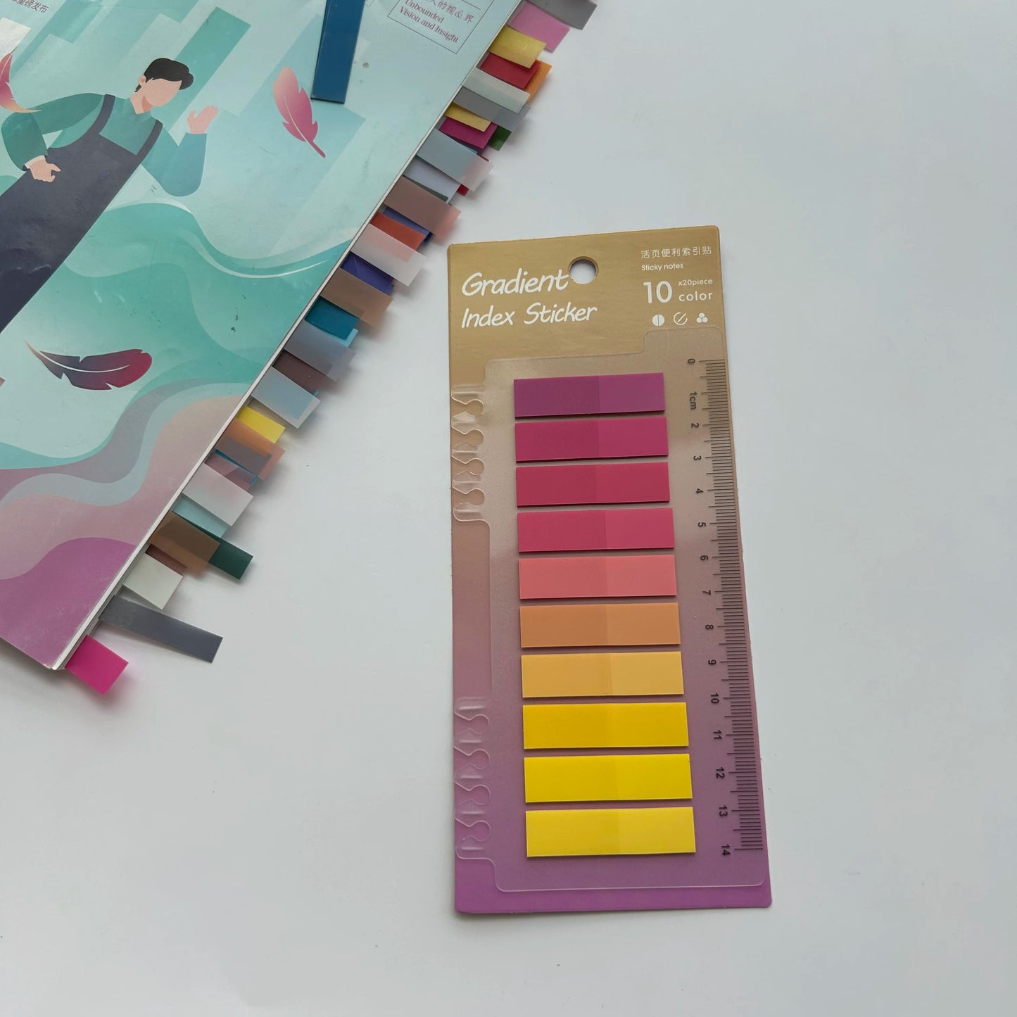 200 Sheets Transparent Sticky Notes Self-Adhesive Annotation Books Notepad BookmarksTabs Memo Posted It Pad Index Stationery