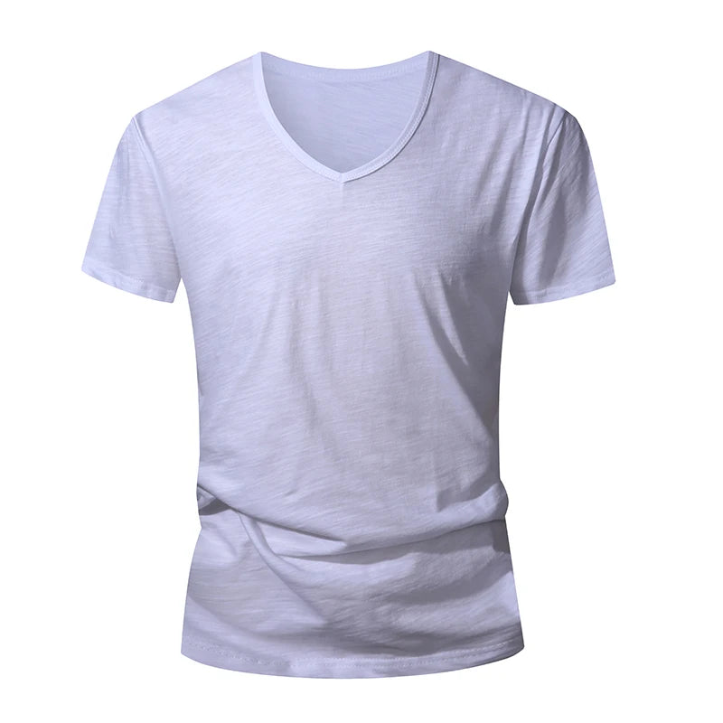 100% Cotton Men T-shirt Summer Short Sleeve Tops Tee Black White Male Clothing Soft High Quality Homme Tshirt Casual T Shirt Men
