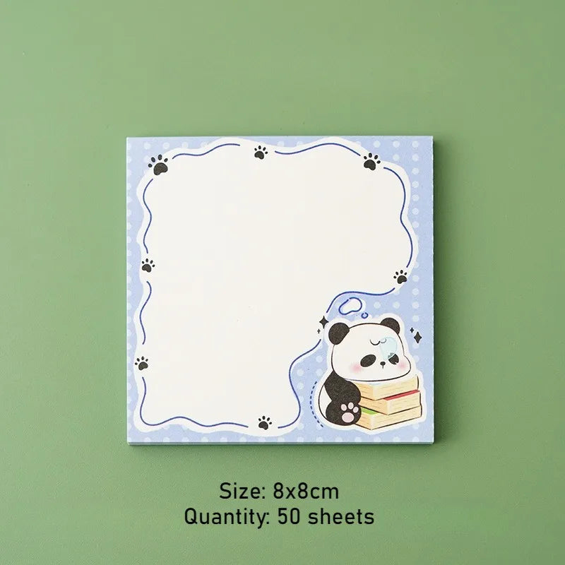 50 Sheets Kids Cartoon Posted It Paper Memo Sticky Panda Guinea Pig Notes Stickers Notebook Planner Stationery Message Sticker