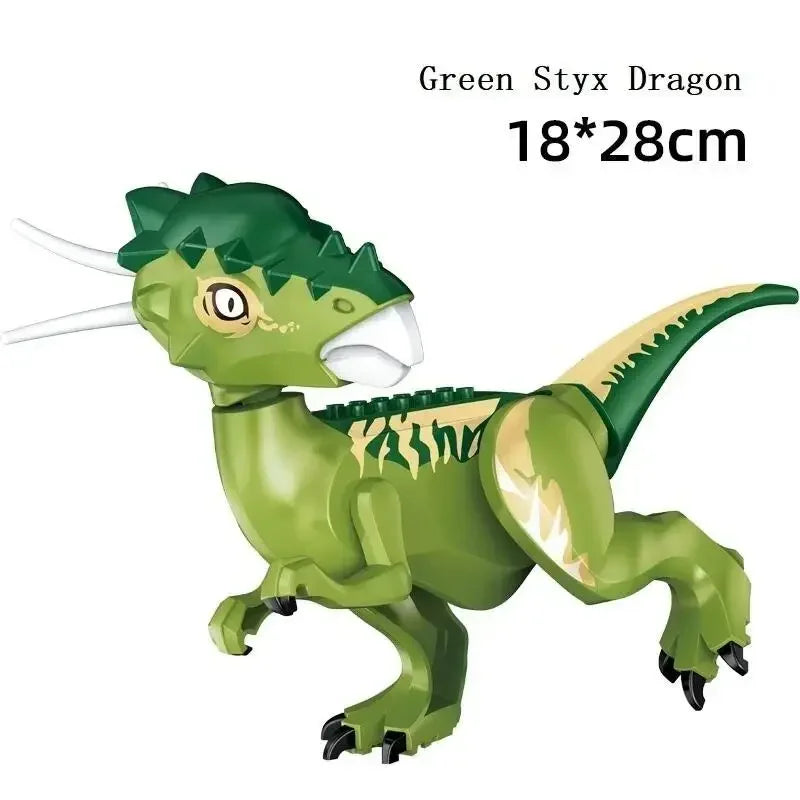 Jurassic World Brutal Raptor Building Blocks Dinosaur Model Tyrannosaurus Indominus T-Rex Assemble Educational Toy For Kids Gift