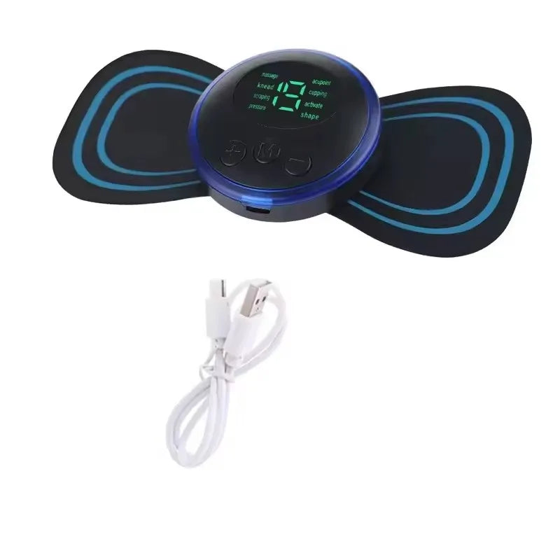 EMS Neck Massager Mini Cervical Back Muscle Pain Relief Patch Massageador Stimulator Mat Portable Leg Body Health Care Tool