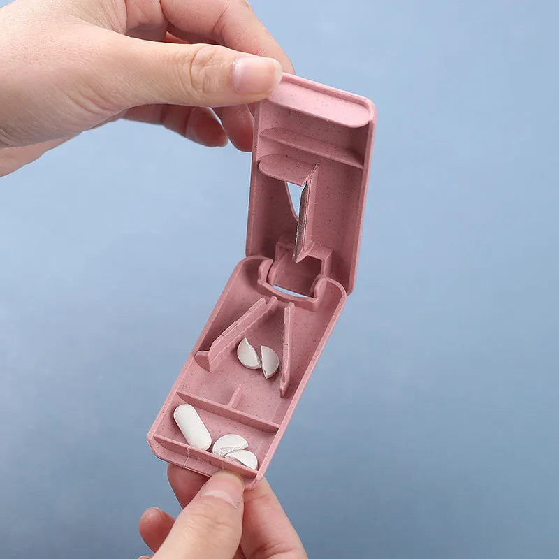 Portable Mini Medicine Cutter Tablet Splitter Home Use Medicine Box Dispenser Handy Drug Slicer Essential Health Tool