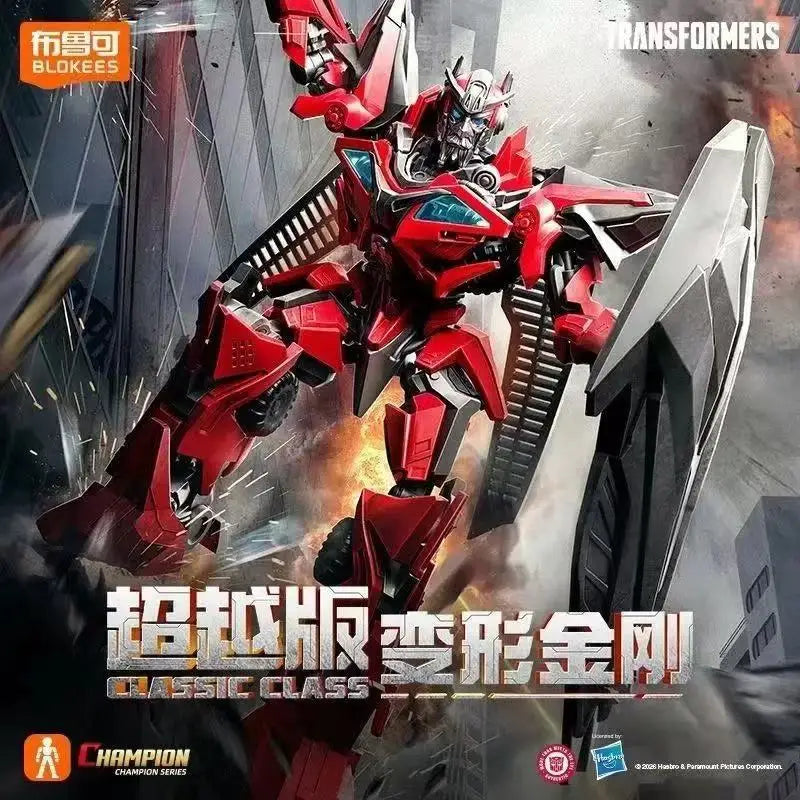 Blokees Transformers Movie Beyond Serie LED Sentinel Prime Blitzwing Action Figure Assembly Model Ornament Collectible Toy Gift
