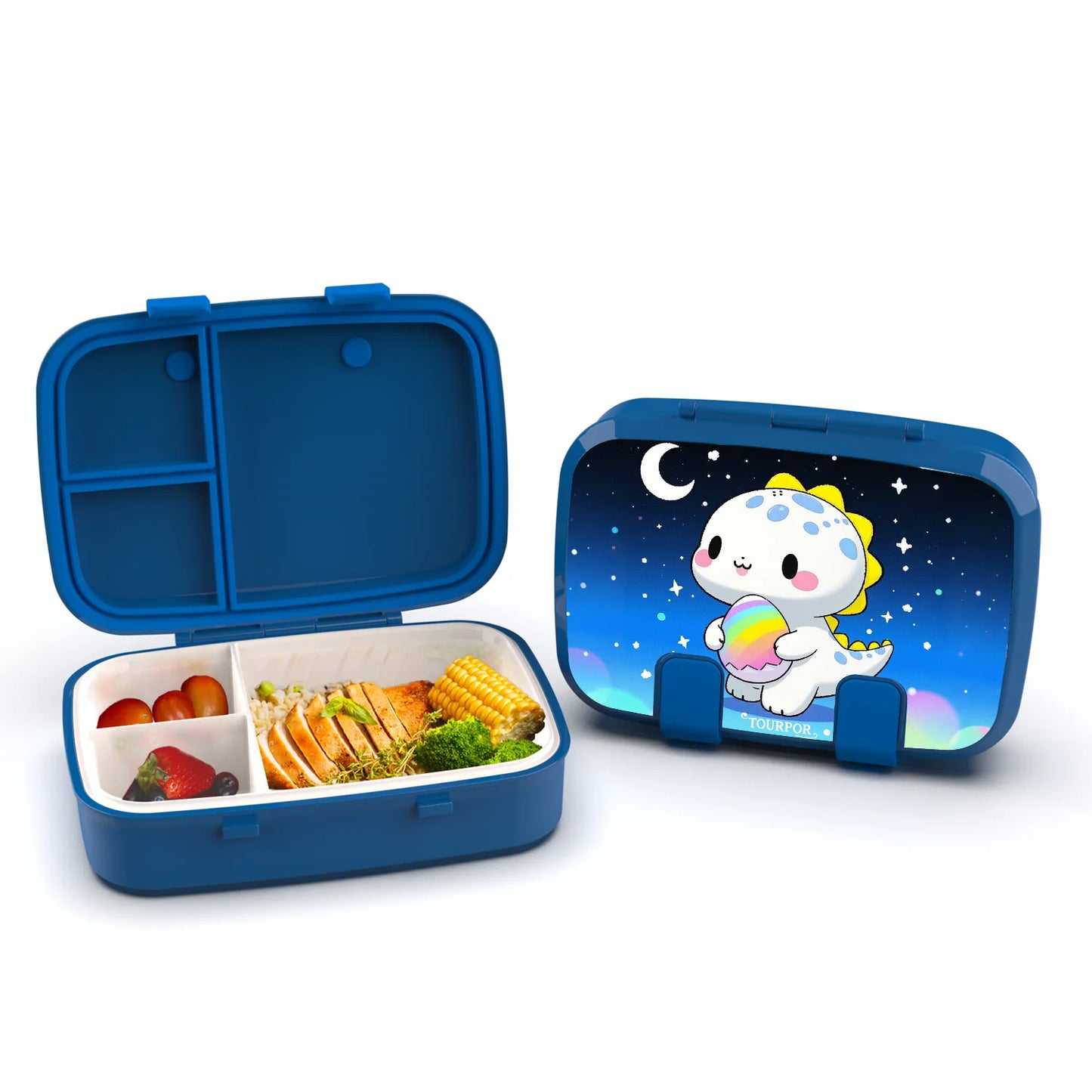 750ml Stainless Steel Insulated Bento Box Food-Grade Divided Portable with Lid for Canteens Students Kids