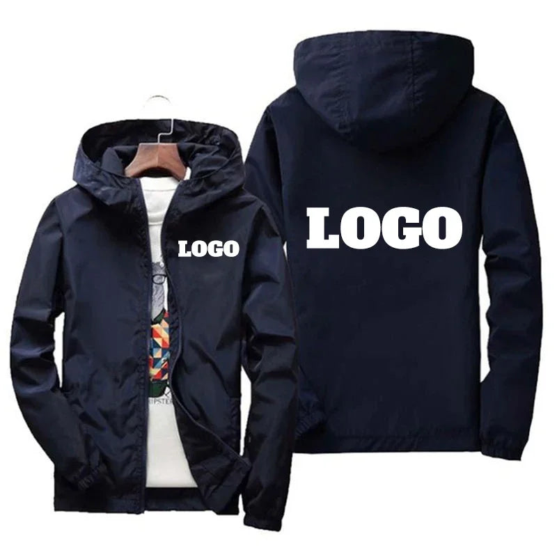 Custom Brand Logo Autumn Jacket Men Waterproof Warm Windbreaker Casual Clothing Big Size 6Xl Men Green Black Red Jacket Outdoor