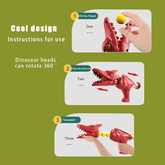 Soft Ball Design Dinosaur Launch Ejector Competition Feature Ball Launch Soft Ball Ejector Pneumatic Mechanism Tyrannosaurus Rex