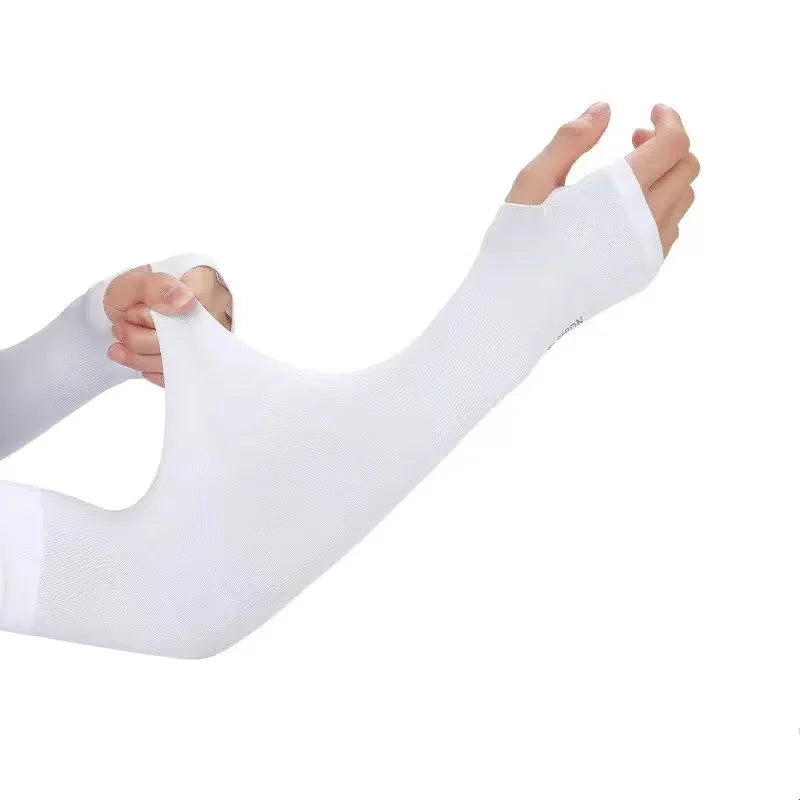 Ice Silk Cooling Arm Sleeves Summer UV Sun Protection Compression UPF 50+ for Women Volleyball Youth Sports