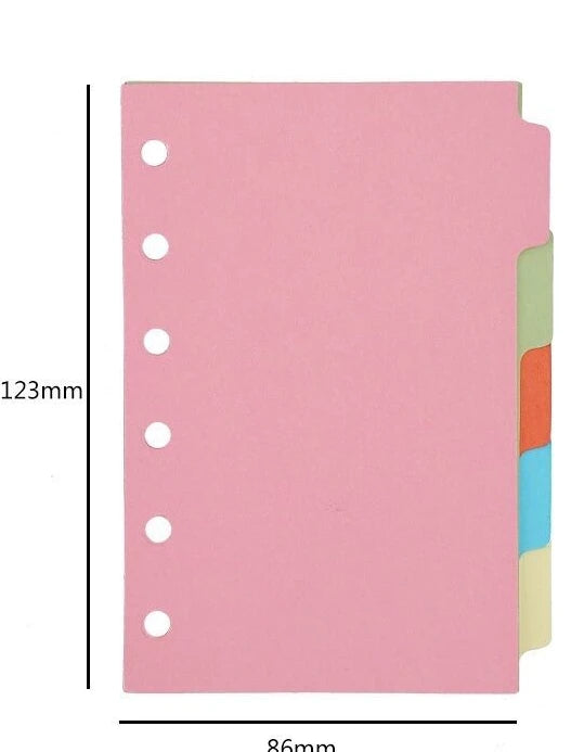 A7 6Holes Loose Leaf Notebook Refill Spiral Binder Inner Page Weekly Monthly To Do Line Dot Grid Inside Paper Stationery