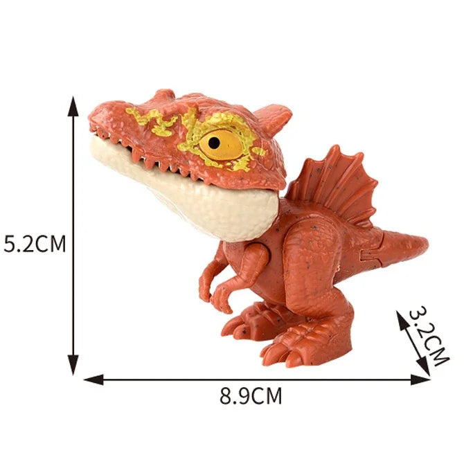 Jurassic Finger Dinosaur  Tyrannosaurus Model Toys for Kids Finger Biting Dinosaurs Movable Joints Dinosaur Toy for Boy Gift