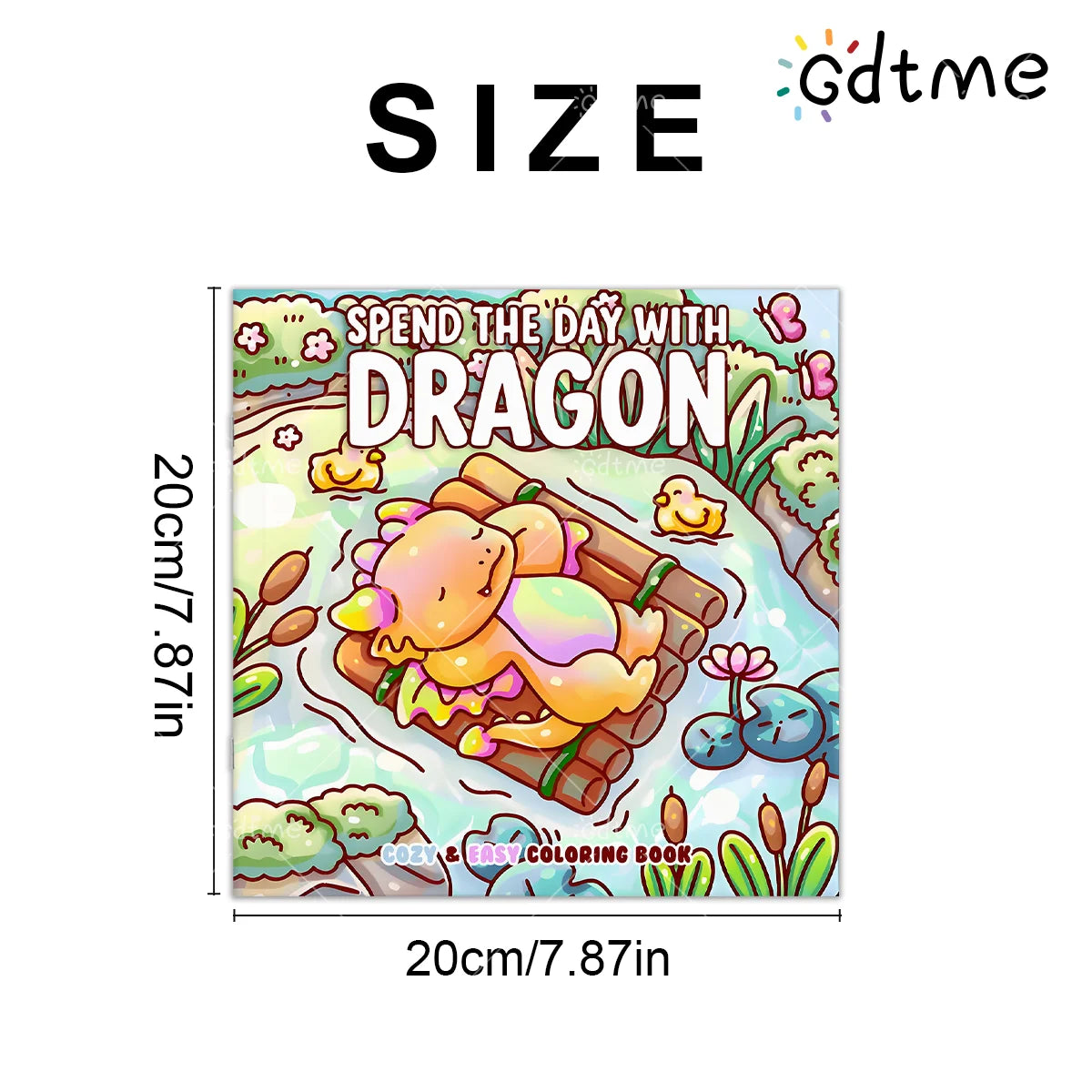 SPEND THE DAY WITH DRAGON Coloring Book for Adult Relieve Stress Kill Time DIY Painting Drawing Book Kids Educational Toys