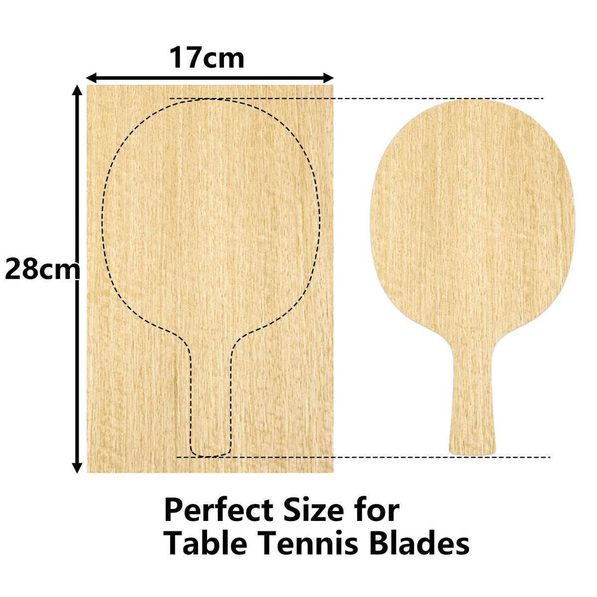 5Pcs Natural Limba Wood Veneer For Table Tennis Blade Model Material Inlay Art Handcraft DIY Decorative Projects