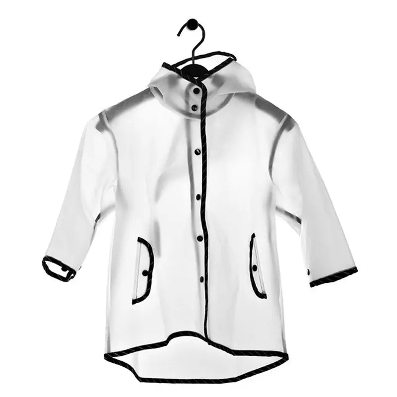 Hooded Raincoat Clear Jacket Rain Coat Durable Lightweight Rain Wear For Girls Boys Children, S, M, L, XL, XXL дождевик