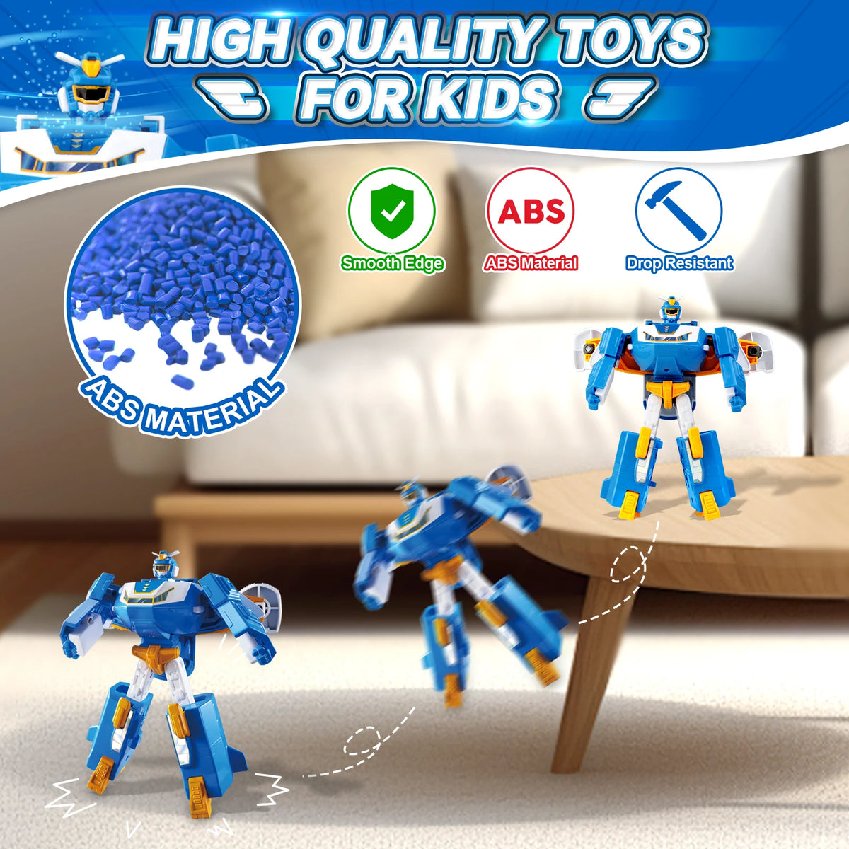 Super Wings Mini World Aircraft Robot 6 Inch 11 Steps to Transform from Aircraft into Robot Action Figures Anime Kid Toy Gift