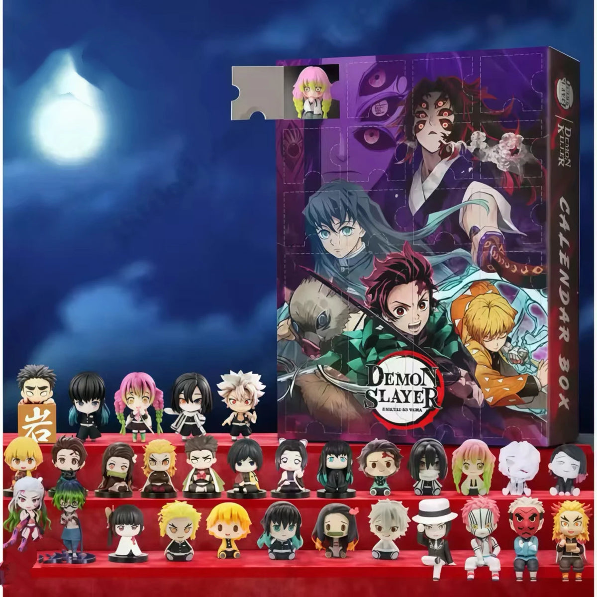 Demon Slayer Infinity Castle Acrylic Advent Calendar – 24 Blind Box Gifts