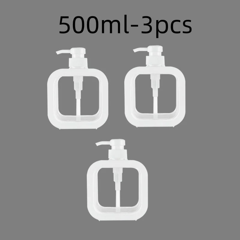 300/500ml Bathroom Soap Dispensers Refillable Lotion Shampoo Shower Gel Holder Portable Travel Dispenser Empty Bath Pump Bottle