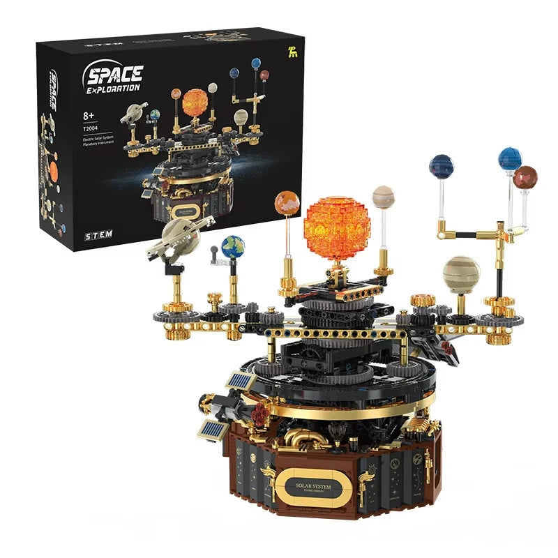 STEM Electric Rotating Universe Electric Solar System Light MOC Building Blocks Sun Earth Model Space Science Education Kid Toy