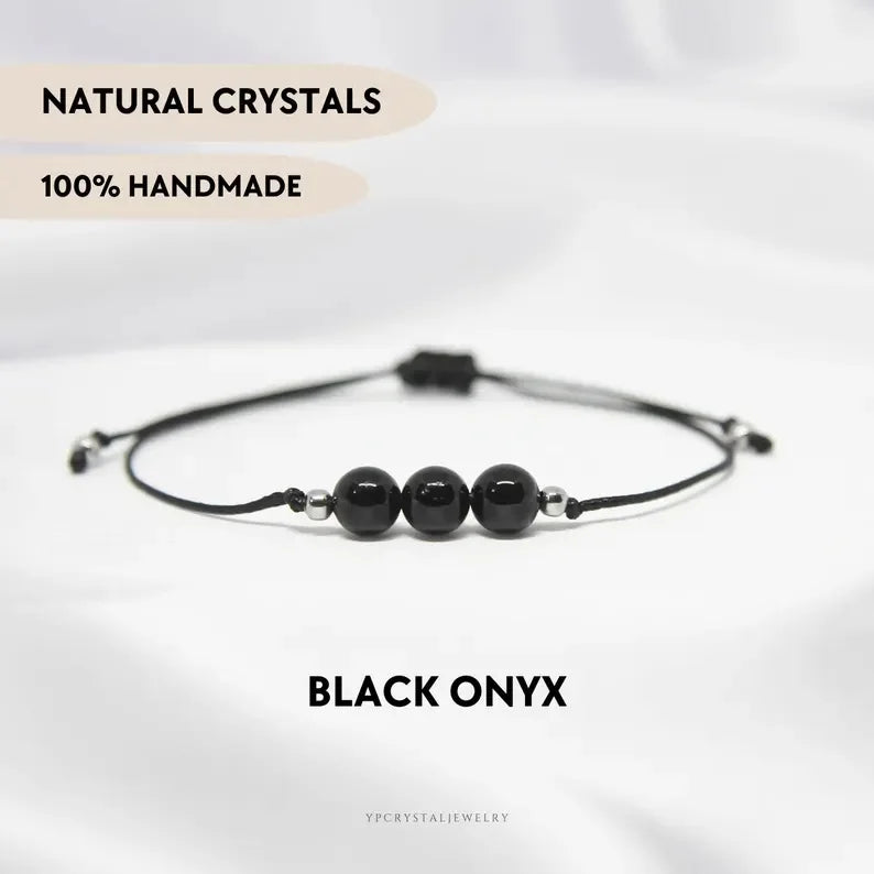 Gemstone Bracelet  Amethyst Bracelet Natural Bead String Woven Crystal Amethyst Bracelets