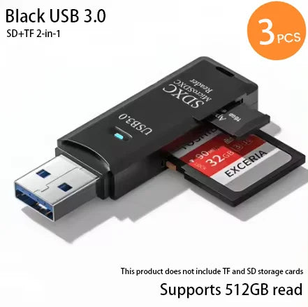 2 in 1 USB2.0/3.0 Card Reader Micro TF sd card Reader usb adapter High Speed Cardreader TF Memory card For PC Laptop Accessories