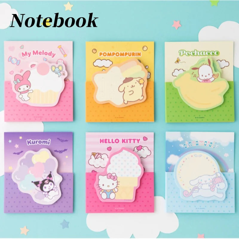 Trendy Sound Sanrio kawaii stationery Double-layer post-it notes hello kitty office notes sticky sticky notes korean kuromi