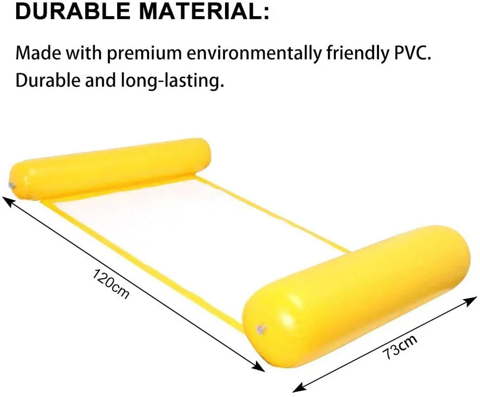 Summer Foldable Water Hammock Swimming Pool Inflatable Air Mattress for Swimming Beach Lounger Floating Sleeping Bed Chair