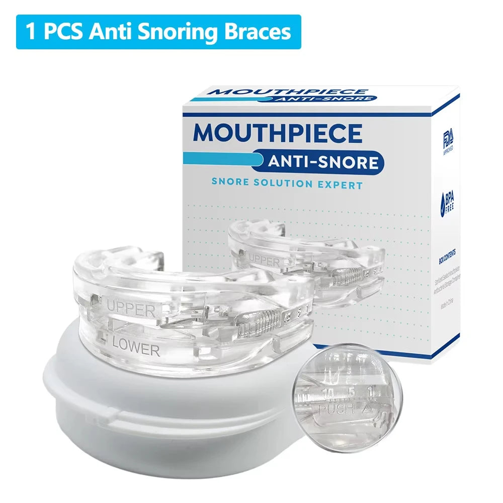 Anti Snoring Mouth Guard Improve Sleeping Adjustable Snoring Mouth Guard Anti-Apnea Teeth Bruxism Stop Snoring Device Mouthpiece