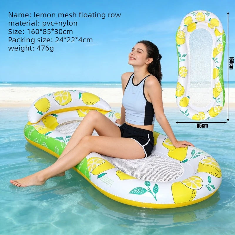Inflatable Floating Row Toys for Adults PVC Foldable Children Water Hammock Inflatable Mat Lounge Chair Summer Outdoor Pool Toy