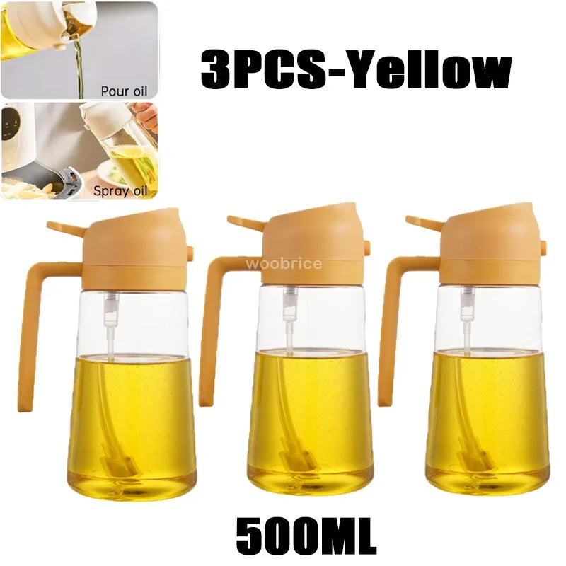 2in1 Kitchen Spray Oil Dispenser Oil Sprayer Polisher Or Only Spray for Air Fryer Salad Grilling Roasting Cooking Kitchen Acce