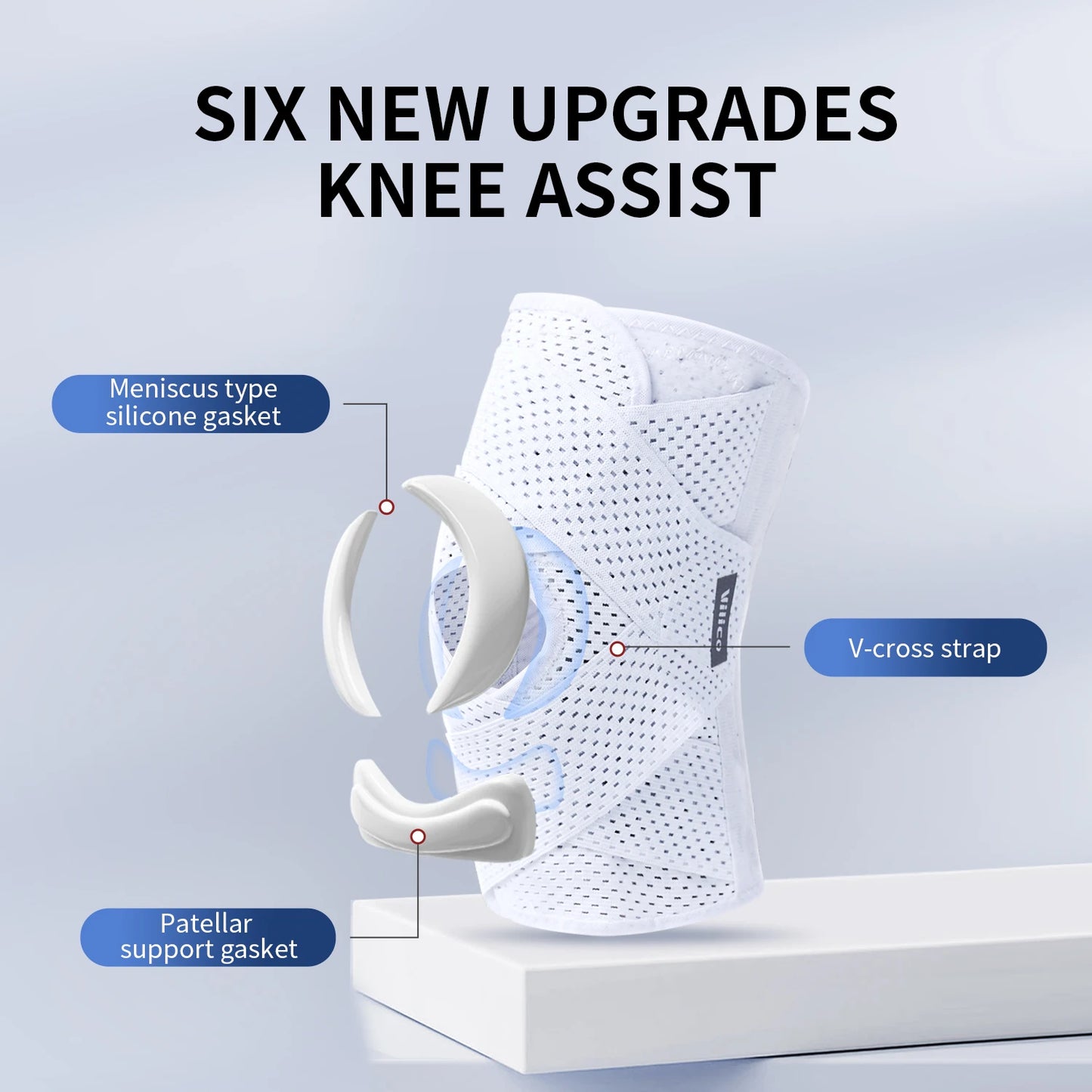 1Pcs Adjustable Knee Support Brace with Patella Gel Pad Men Women Meniscus Tear Knee Pain Injury Recovery,Workout,Sports