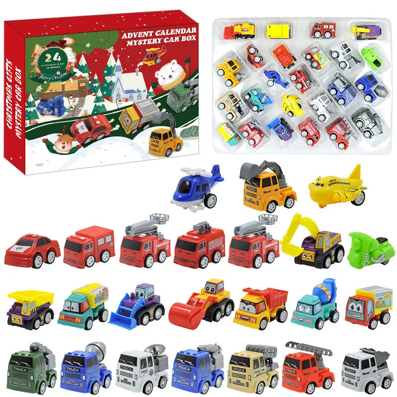 Hot Christmas Series Advent Calendar Gift Box 24Days Countdown Calendar Box Christmas Tree Bricks Model New Years Xmas Gift