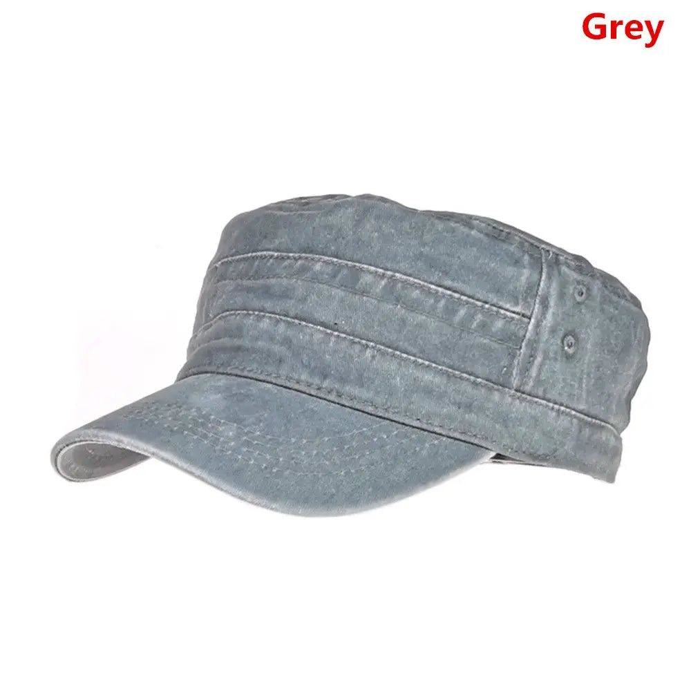 Big Head Man Large Size Pure Cotton Army Flat Cap Outdoors Baseball Cap Summer Polyester Plus Size Military Hat