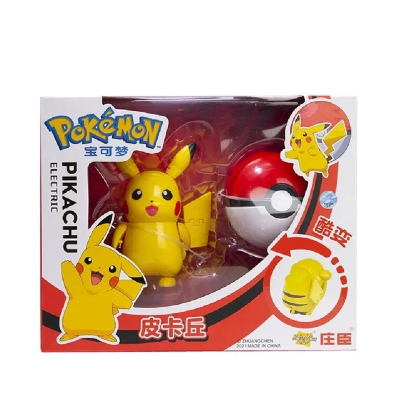 Genuine Pokemon Anime Figure Pikachu Gengar Charizard Gyarados Mew Dragonite Pet  Collect Model Doll Transformation Toy Gifts