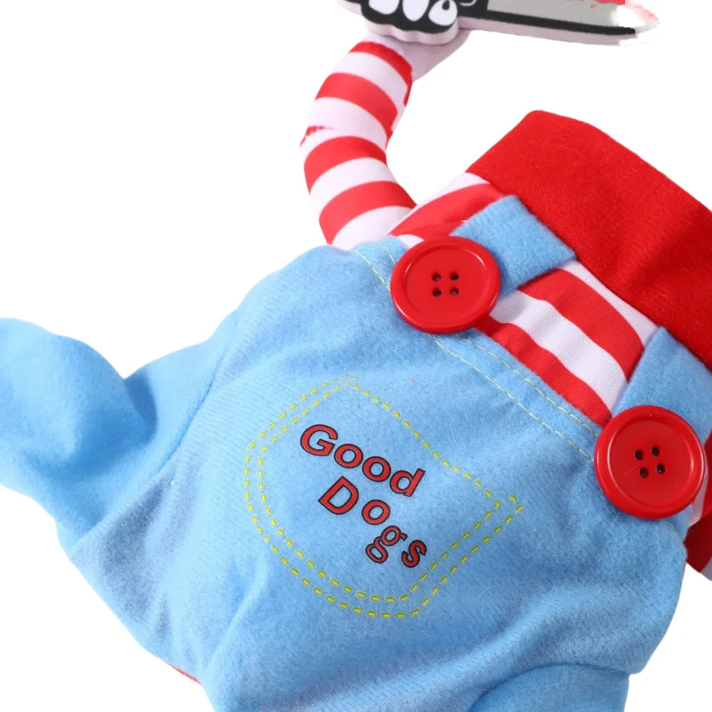 Funny Blue Pet Costume – Halloween Outfit for Small & Medium Dogs & Cats, XS–XL
