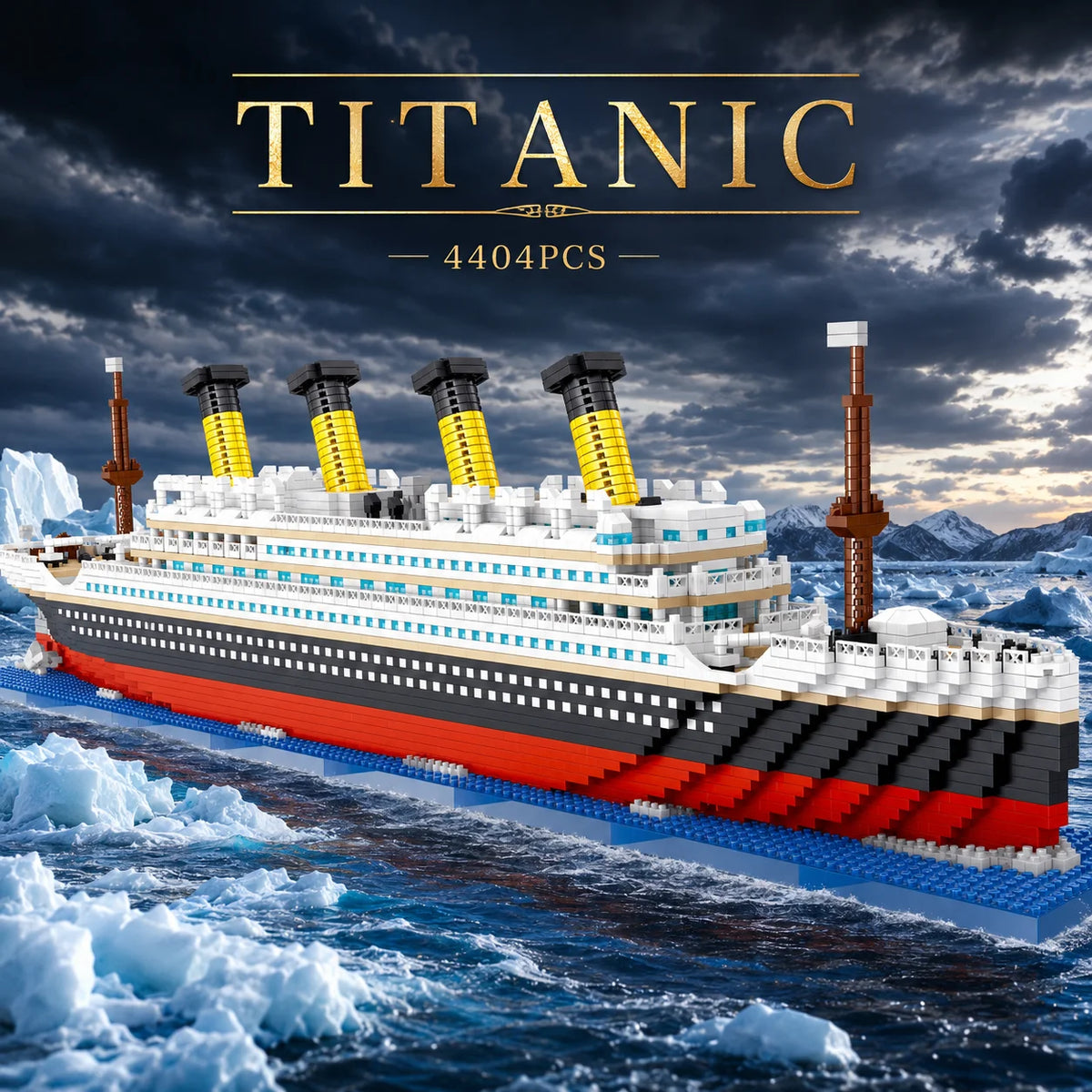 4404PCS Titanic Building Blocks Cruise Ship Mini Assemble Bricks Model DIY Toys Kits Desktop Decoration Holiday Gifts For Adult
