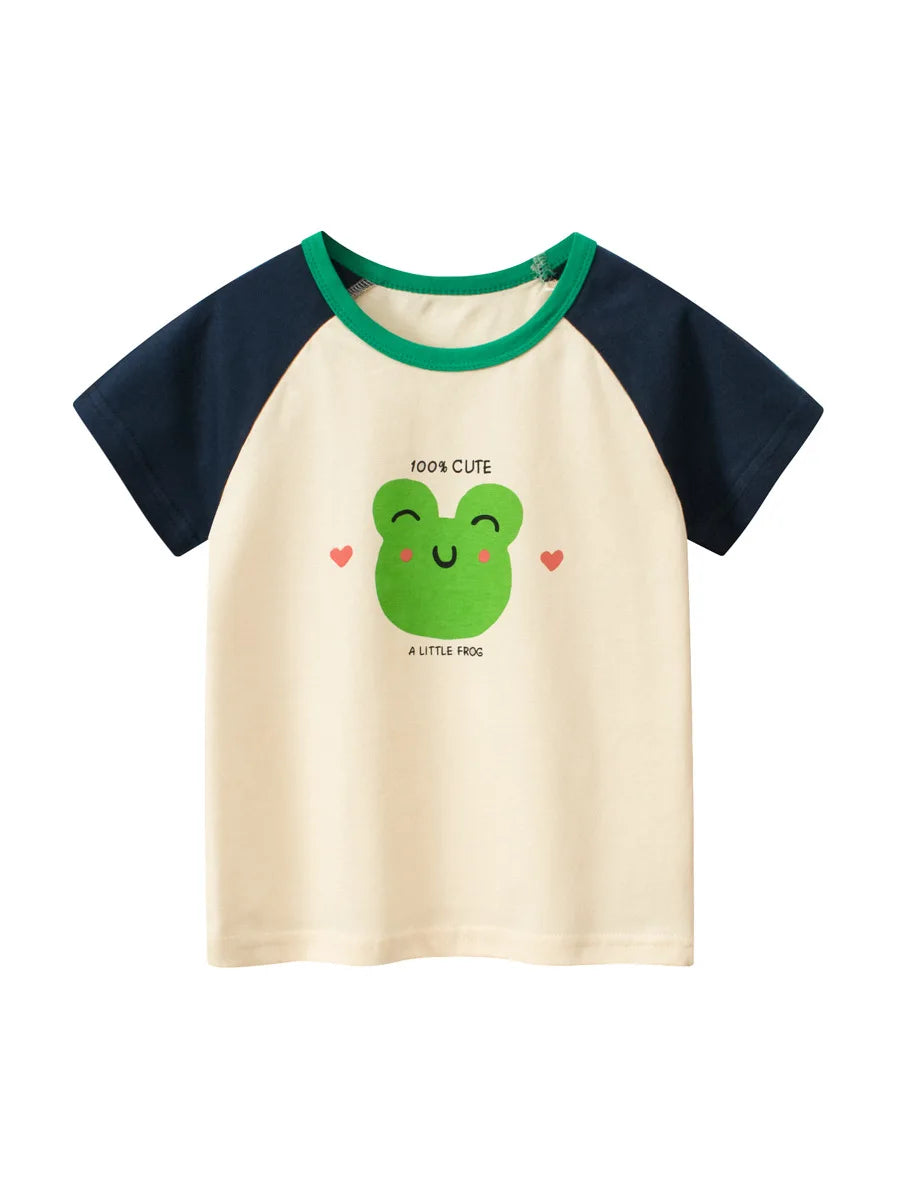 1-9T Toddler Kid Baby Boy Girl Clothes Cotton Infant T Shirt Casual Childrens Basic Tshirt Cute Sweet Tee Top Outfit