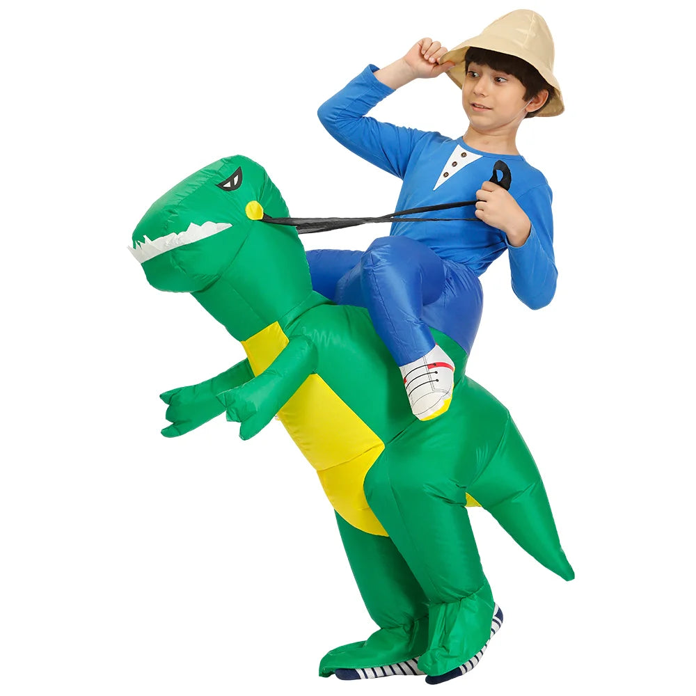 Kids Child Dinosaur Unicorn Inflatable Costume Cute Funny Clothing For Boys Girls Halloween Christmas Performance Party Suits