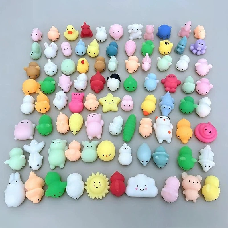 50-5PCS Mochi Squishies Kawaii Anima Squishy Toys For Antistress Ball Squeeze Party Favors Stress Relief Toys For Birthday