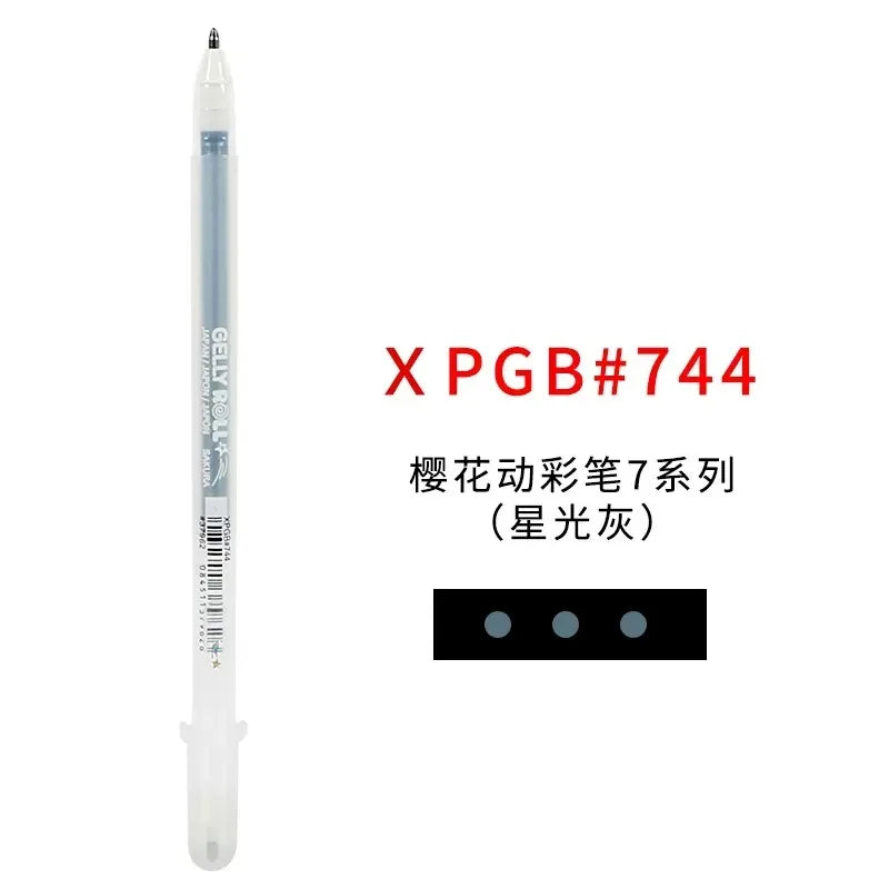 1/3PCS SAKURA Gelly Roll Gel Pens Highlight Marker for Journaling Art Drawing Classic White Ink Assorted Point Fine Medium Bold