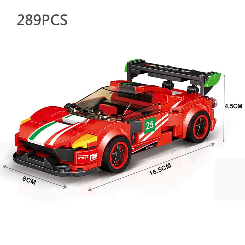 City Technical Speed Racing Car MOC Building Blocks Sports Race Vehicle Model Educational Assembly Bricks Toys for men Christmas